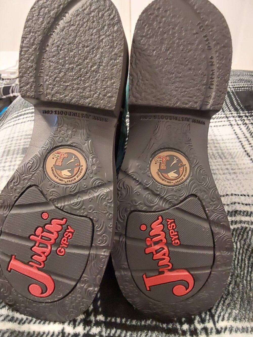 JUSTIN BOOTS GYPSY LEATHER ROUND TOE COWBOY BOOTS TURQUOISE NEW W TAGS, BEAUTY